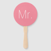 Roos Pink Elegant Mr en Mrs Modern Wedding Handwaaier (Voorkant)