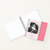 Roos Pink Forever Begins Foto Modern Gastenboek Notitieboek (Binnen)