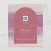 Roos Pink Gold Arch Marble Wedding BODA INVITE (Achterkant)
