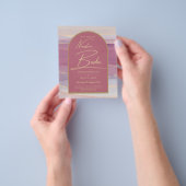 Roos Pink Gold Arch Marble Wedding BODA INVITE Flyer (Hand)