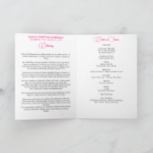 Roos Pink Lily Photo Keepsake begrafenisprogramma Programma (Binnen)