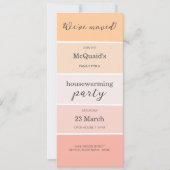 Roos Pink Peach House Warming Party Kaart (Voorkant)