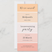 Roos Pink Peach House Warming Party Uitnodiging (Voorkant)