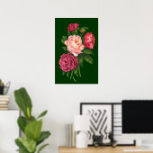 Roos Pink Peony Garden Flower Poster (Thuiskantoor)