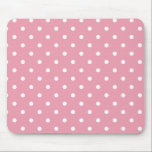 Roos Pink Polka Dot Mousepad Muismat<br><div class="desc">Een prachtige roze schaduw met slechts een hint van rooskleurige kleur die het aan donker maakt voor helderdere,  lichtere namen.    Sommige producten bevatten ook overeenkomende roos- en witte poka-punten.   Ze zijn een leeg canvas dat klaar is voor jouw tekst of afbeelding.</div>