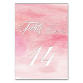 ROOS PINK WATERVERF MODERN TABEL KAART (Voorkant)
