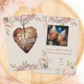 Roos Pioen 50e Bruiloft Jubileum Party Kaart