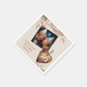  Roos Pioen 50e Bruiloft Jubileum Party Servet (Hoek)