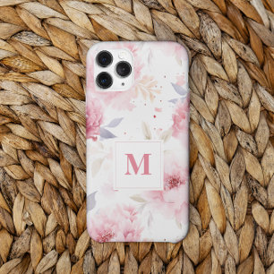 Roos Pioenrozen Aangepaste Monogram Case-Mate iPhone 14 Pro Max Hoesje