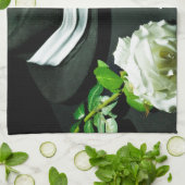 Roos pistool van pokergangster theedoek (Gevouwen)