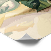 Roos Pitcher Bloemen Compositie Poster (Hoek)