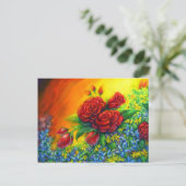 Roos Plumage Briefkaart (Staand voorkant)