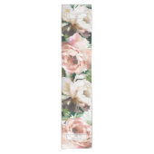 Roos pony floral and foliage eucalyptus stylish korte tafelloper (Voorkant)