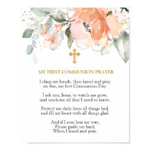 Roos Poster van de eerste Heilige Communie