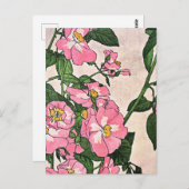 Roos Prairie, florale illustratie, Briefkaart (Voorkant / Achterkant)