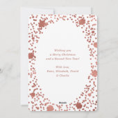 Roos Prettige feestdagen Gold Feestdagenkaart (Achterkant)