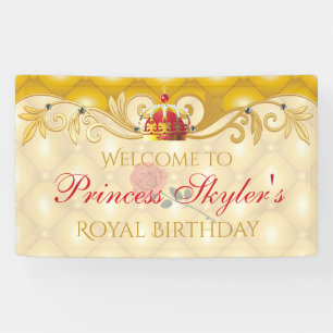  Roos, prinses Birthday Banner