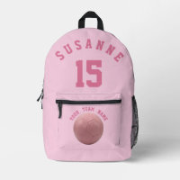Roos Print Cut Sew Bag Volleybal Meisjes Roze Team