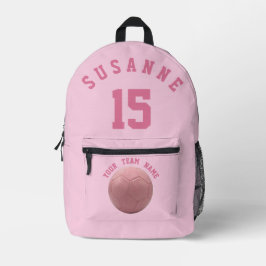 Roos Print Cut Sew Bag Volleybal Meisjes Roze Team Bedrukte Rugzak