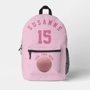 Roos Print Cut Sew Bag Volleybal Meisjes Roze Team Bedrukte Rugzak