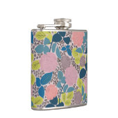 Roos Print Vinyl verpakte kolf Heupfles (Rechts)