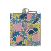 Roos Print Vinyl verpakte kolf Heupfles (Achterkant)