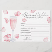 Roos Prosecco - advies en wensen bruidsdouche Briefpapier (Voorkant)