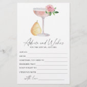 Roos Prosecco - advies en wensen bruidsdouche Briefpapier (Voorkant)