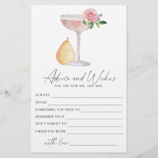 Roos Prosecco - advies en wensen vrijgezellenfeest Briefpapier (Voorkant)