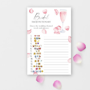 Roos Prosecco bruids douche emoji pictionary spel