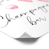 Roos prosecco bruidsdouche - Champagnebar Poster (Hoek)