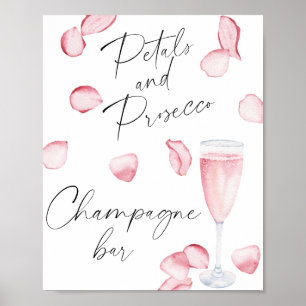 Roos prosecco bruidsdouche - Champagnebar Poster