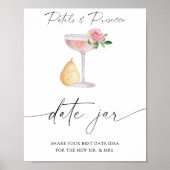 Roos prosecco - date nachtelijke ideeën. Datum jar Poster (Voorkant)