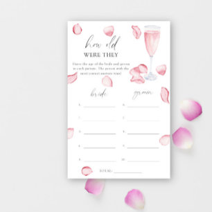 Roos Prosecco - Hoe oud waren ze bruidsspel