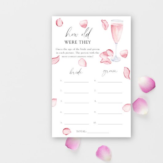 Roos Prosecco - Hoe oud waren ze bruidsspel