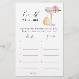 Roos Prosecco - Hoe oud waren ze bruidsspel