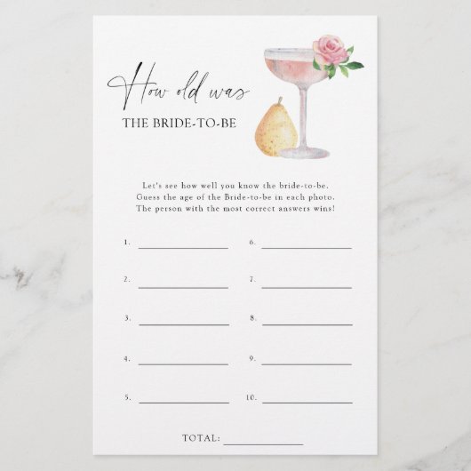 Roos Prosecco - Hoe oud was de bruid om te spelen (Voorkant)