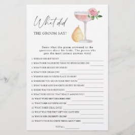 Roos Prosecco - Wat zei de bruidegom bruidsspel