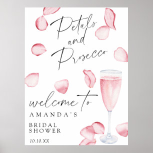 Roos prosecco welkom vrijgezellenfeest feest poster