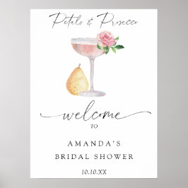 Roos prosecco welkom vrijgezellenfeest feest poster