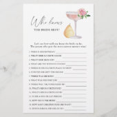 Roos Prosecco - Wie weet de bruid beste spel (Voorkant)