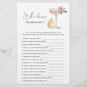 Roos Prosecco - Wie weet de bruid beste spel