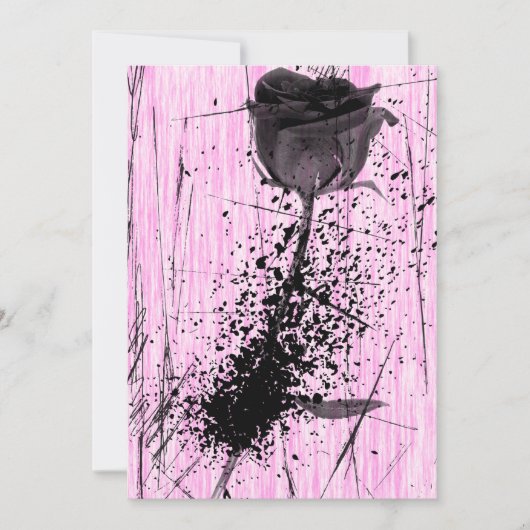 Roos Punk Lolita Sweet 16 Uitnodiging (Voorkant)