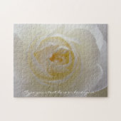 Roos Puzzle Persoonlijke White Rose Puzzles Legpuzzel (Horizontaal)