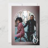 Roos QR-code bruiloft Save The Date (Voorkant)