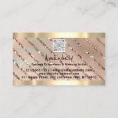 Roos QR CODE Logo Metallic Visitekaartje (Achterkant)