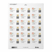 Roos QR-code zakelijk logo-retouradres Etiket (Full Sheet)