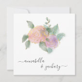 *~* ROOS QR RSVP Gold Glitter - AR12 bruiloft Kaart (Voorkant)