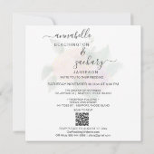 *~* ROOS QR RSVP + Gold Glitter - AR12 Wedding I Kaart (Achterkant)