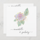 *~* ROOS QR RSVP Gouden Glitter AR12 Huwelijksuitn Kaart (Voorkant / Achterkant)